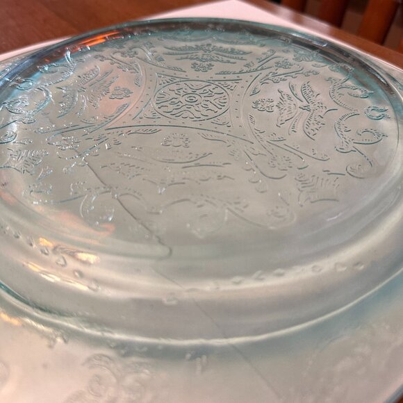 Depression / Federal Glass Plate Madrid Pattern Blues - Picture 6 of 7